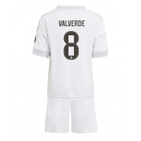 Stroje piłkarskie Real Madrid Federico Valverde #8 Koszulka Podstawowej dla dzieci 2025-26 Krótki Rękaw (+ szorty)